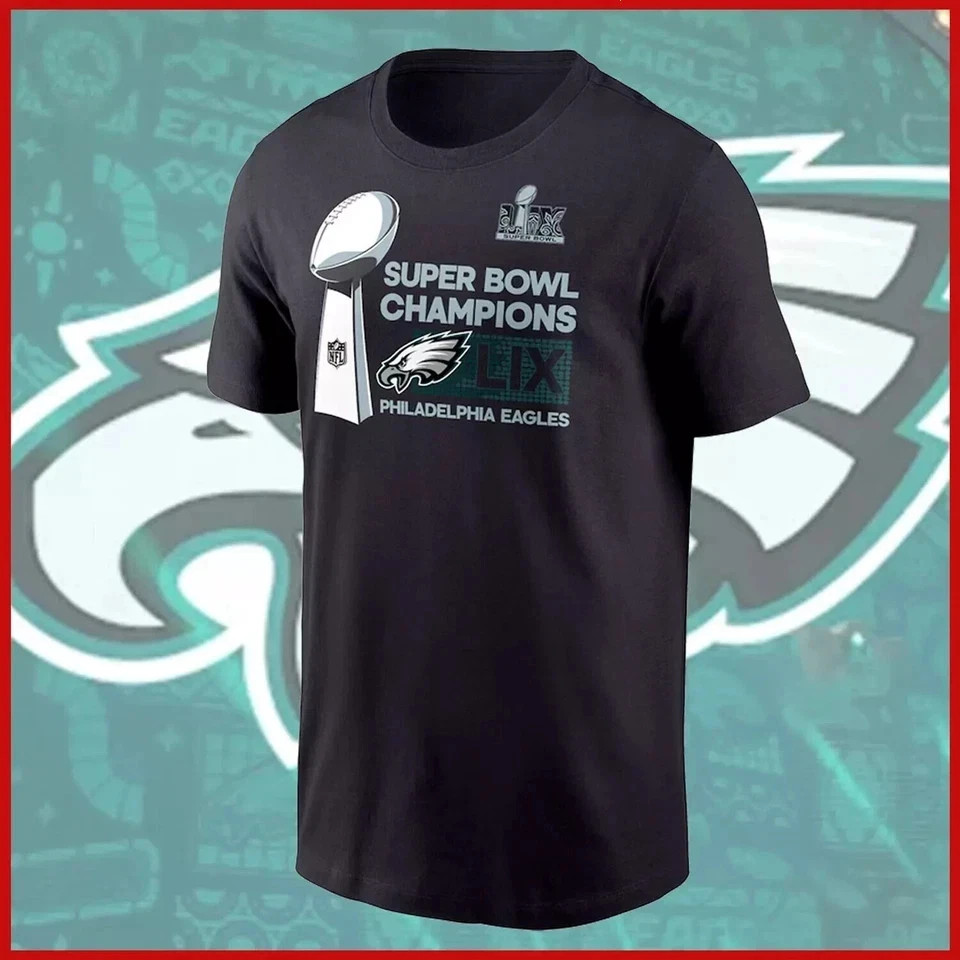 Philadelphia 2025 Eagle Super Bowl LIX Champions T-Shirt All Size S-4XL