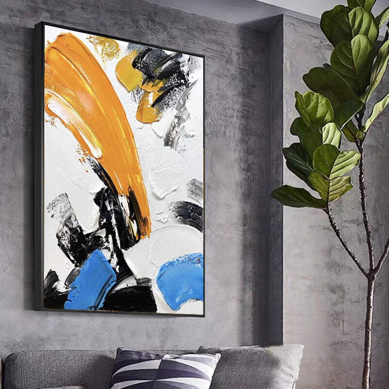 Abstract Mural Hand-painted Oil Painting Decorative Painting For Living Room