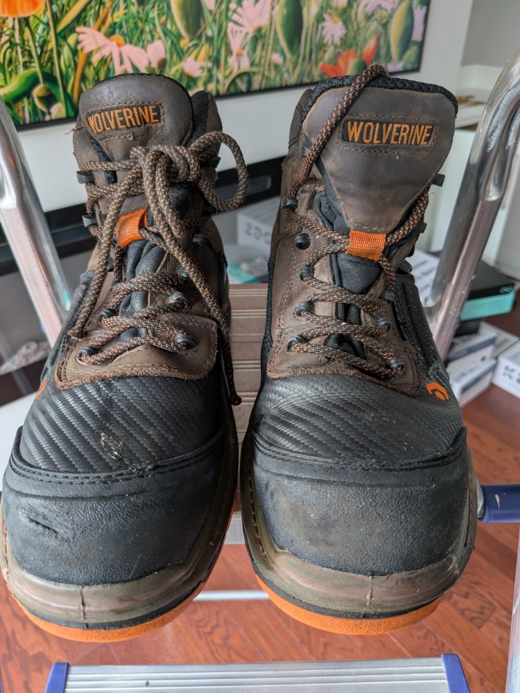 Wolverine Overpass 6 Inch Mid Composite Toe Waterproof Work Boot Size 10 Durable Safety Shoes