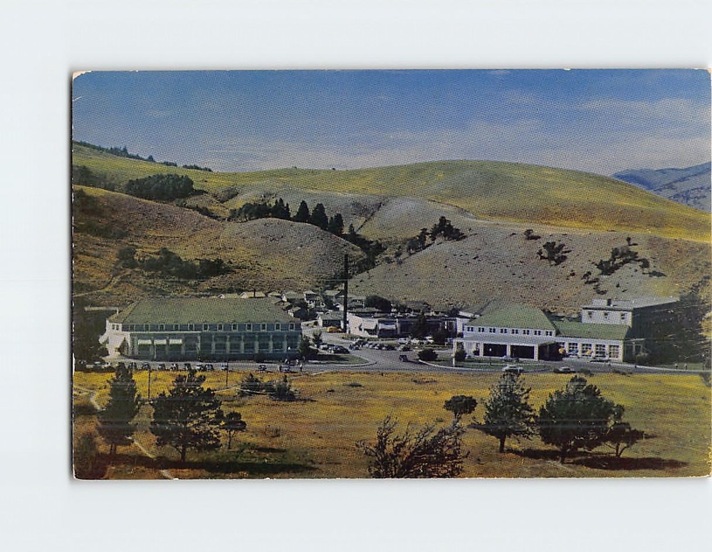 Postcard Mammoth Springs Hotel Yellowstone Park Mammoth Wyoming USA