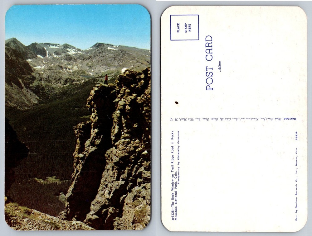 Rocky Mountain National Park The Rock Window Trail Ridge Road DEXTONE Postcard