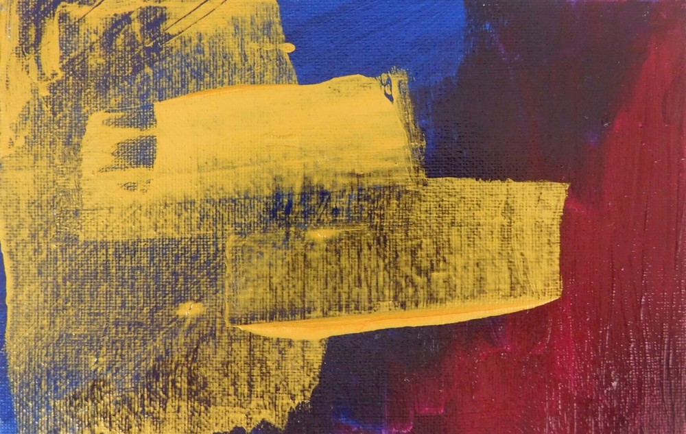 original abstract acrylic painting on canvas board 5x7 small painting OOAK