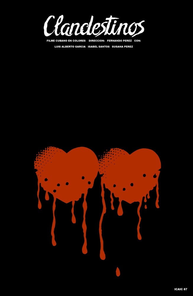 4426.Clandestinos.two hears dripping.Movie.POSTER.Decoration.Fine Graphic Art