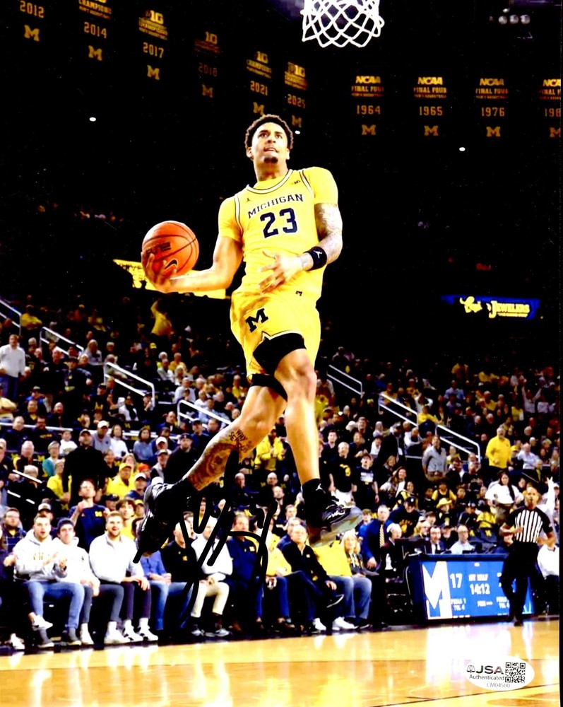 Yaxel Lendeborg Signed 8x10 Michigan Basketball Photo AUTO JSA COAPROBSTEIN is actively accepting consignments !!