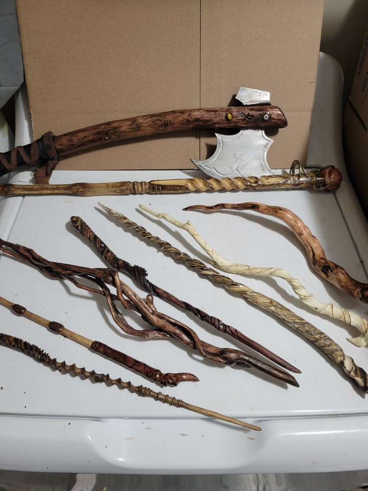 Harry Potter Wooden Wand Personalized Witch Wizard Wiccan Jewelry Art  