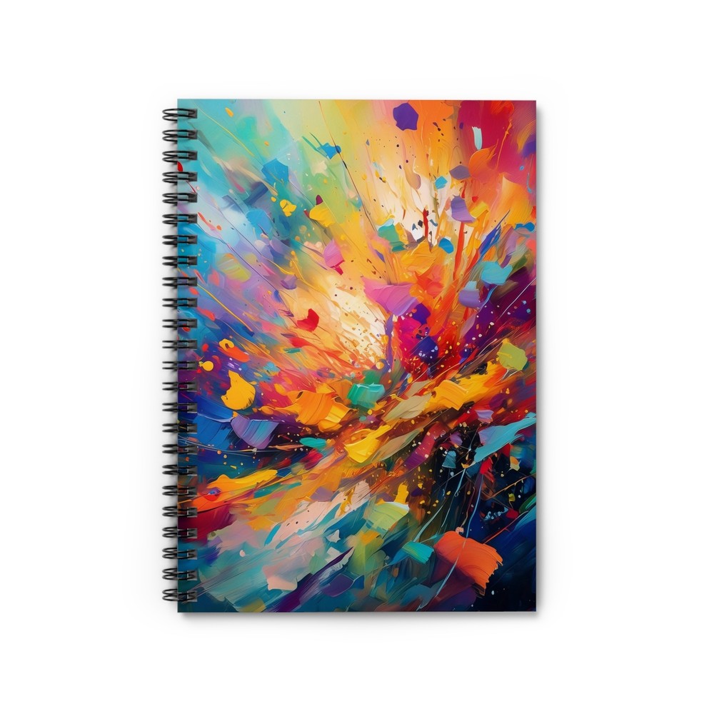 Abstract Spiral Notebook with Ruled Lines - Stylish Design-image