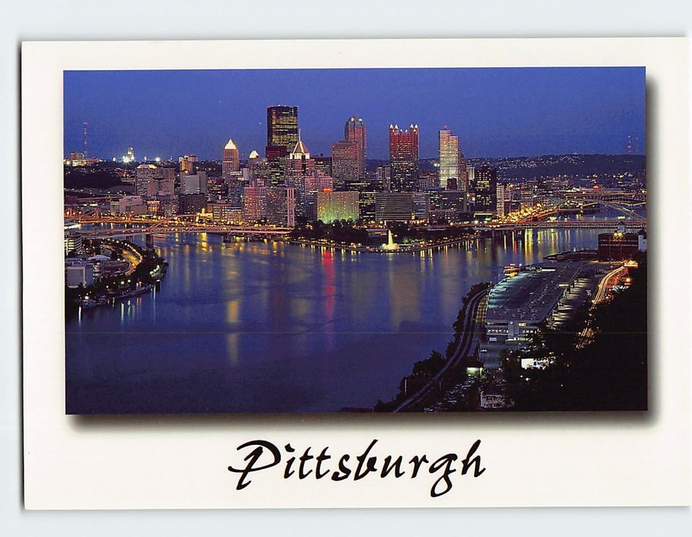 Postcard View from the West End Overlook Pittsburgh Pennsylvania USA