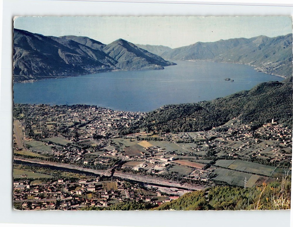 Postcard Aerial View Ascona-Losone Switzerland