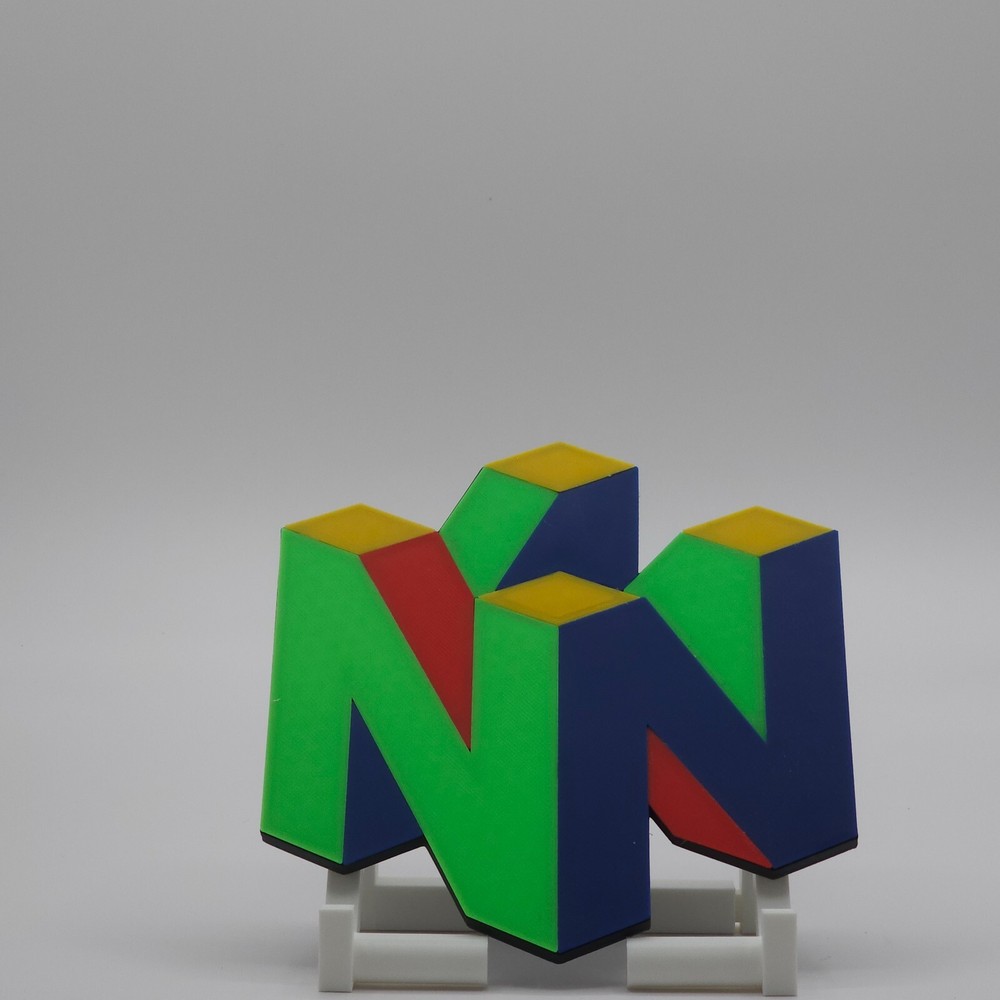 3D Printed N64 Game Logo Sign Display, Cave, Room, Videogame