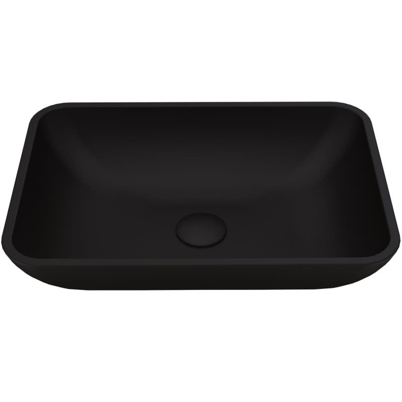 Vigo VG07110 Sottile 18x13x4 Black Matte Rectangular Glass Shelf
