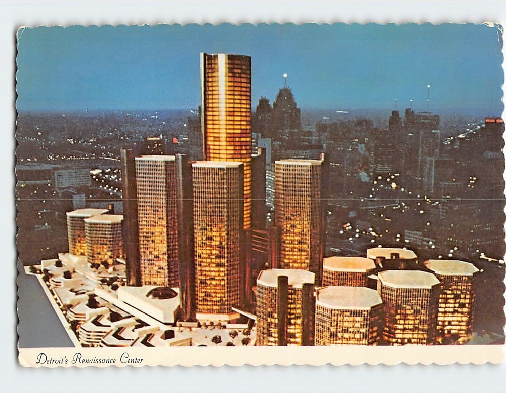 Postcard Renaissance Center Detroit Michigan USA