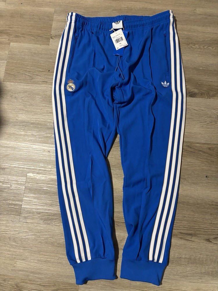 BNWT Adidas Real Madrid Terrace Icons Track Pants Men's X-Large Blue JN3057
