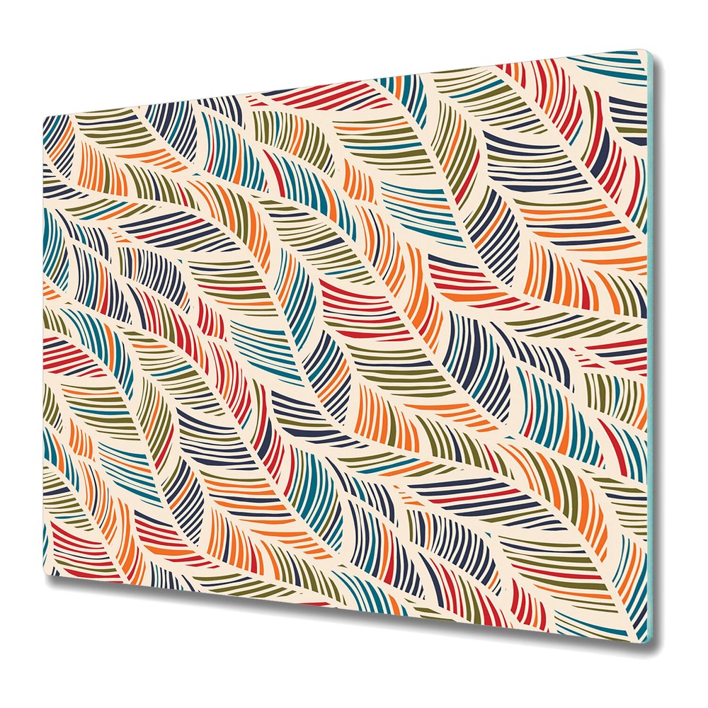 Serving Chopping Cutting Board Glass Cover Worktop Saver Vintage 60x52