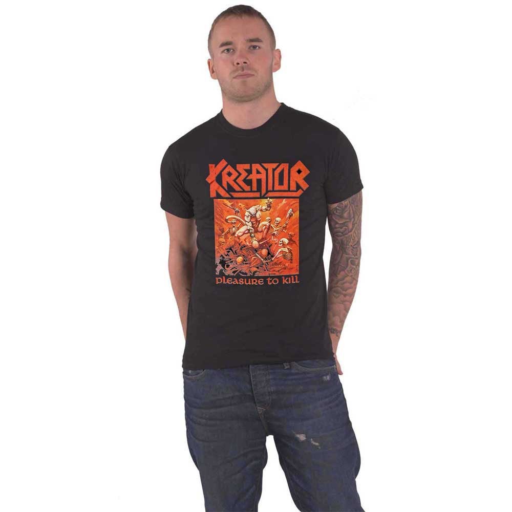 Kreator Pleasure To Kill Band Official Logo Mens Black T-Shirt