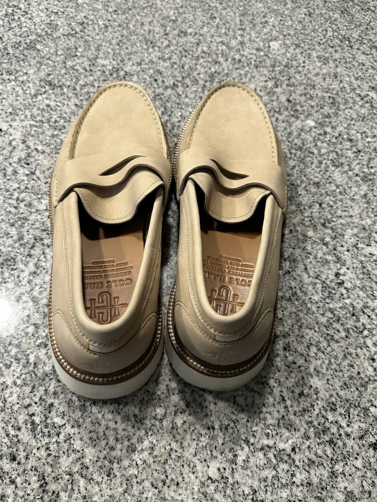 Cole Haan Beige Leather Loafer Slip-On Comfort Casual Shoes Men's 9M