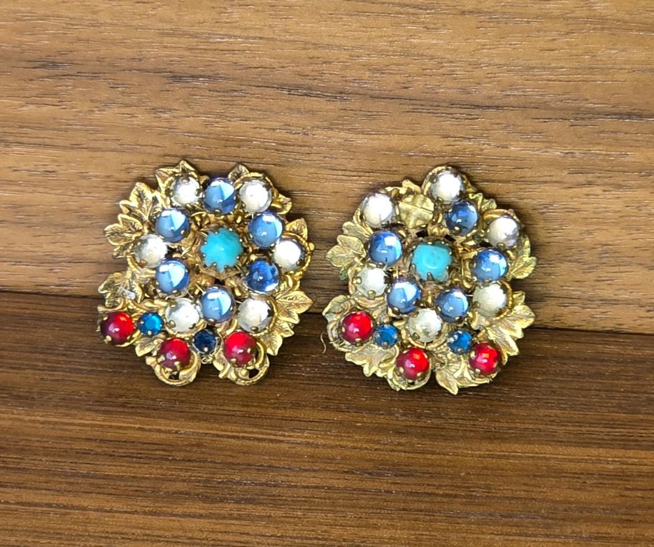 Miriam Haskell Vintage Clip-On Earrings