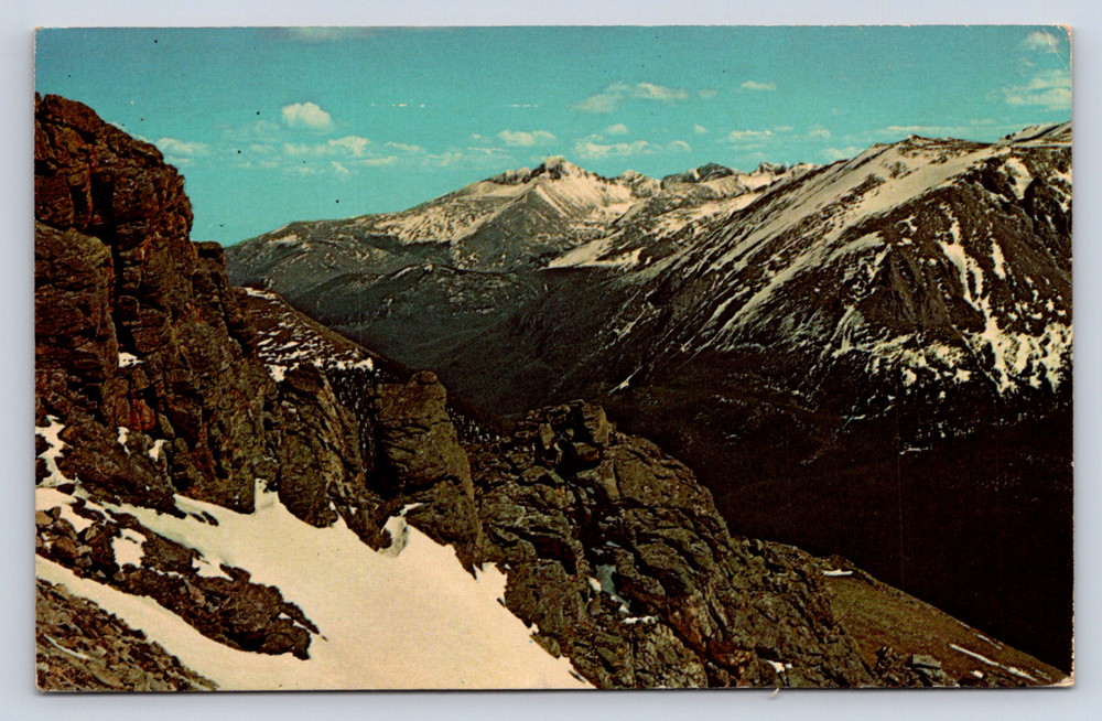 Vintage Postcard Longs Peak Rocky Mountain National Park Colorado