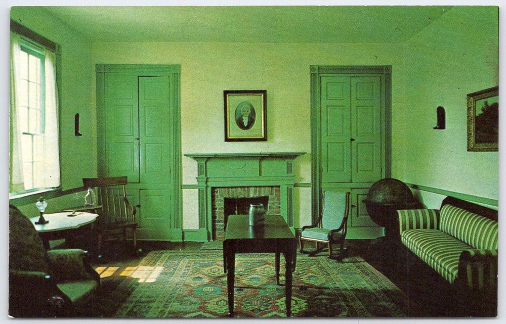 Rev. John Rankin Home Parlor Ripley Ohio Abolitionist History Postcard