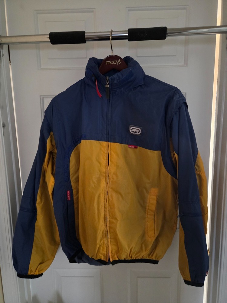 RARE ECKO MARVEL WOLVERINE JACKET WINDBREAKER ETR TEAM RACING VEST L Blue Large