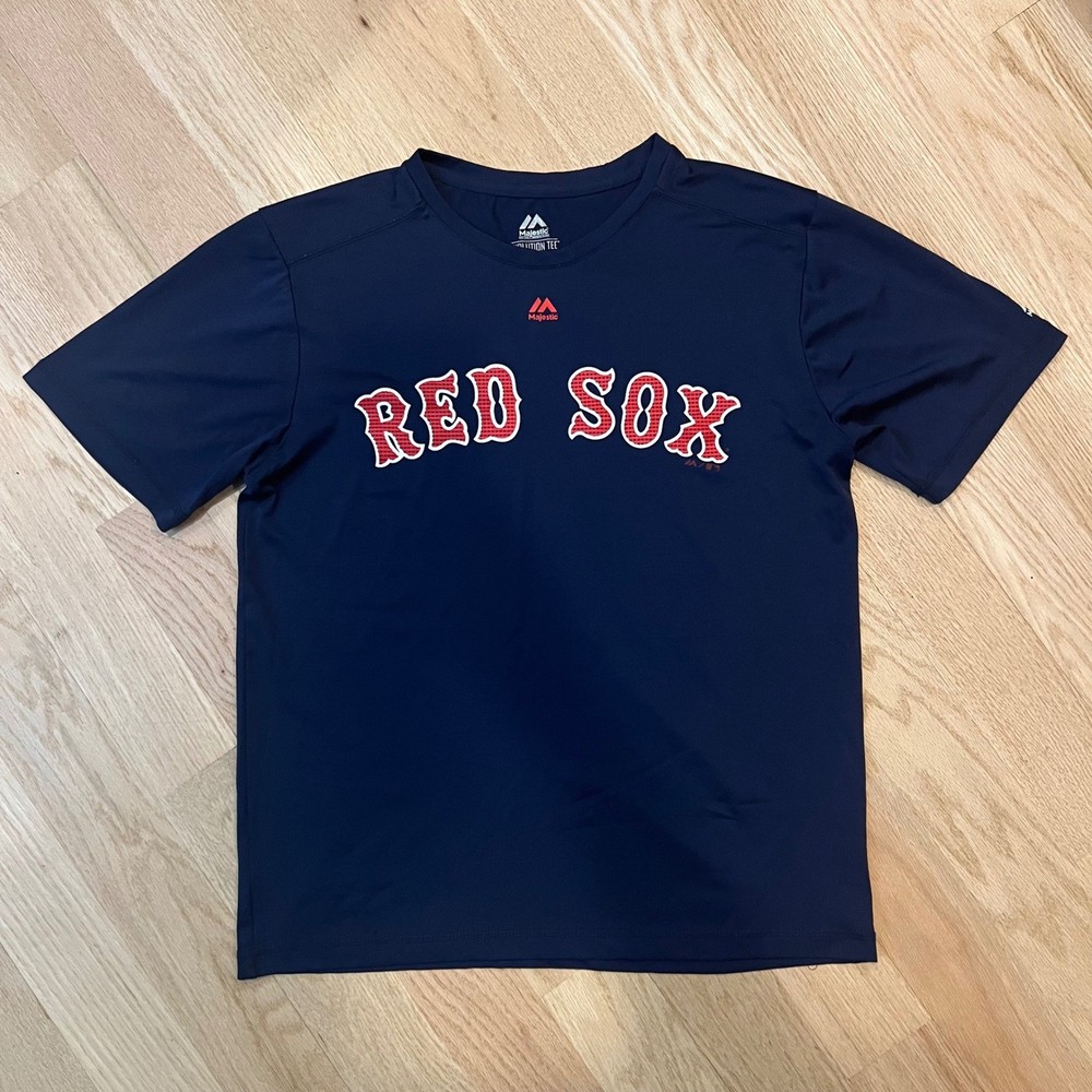 Majestic Boston Red Sox Evolution T-Shirt Men's Size M Navy Blue CoolBase MLB