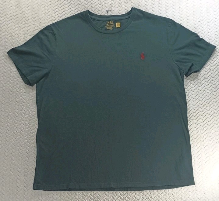 Polo Ralph Lauren Mens Size L Black T Shirt Short Sleeve Crew Neck Red Pony Logo