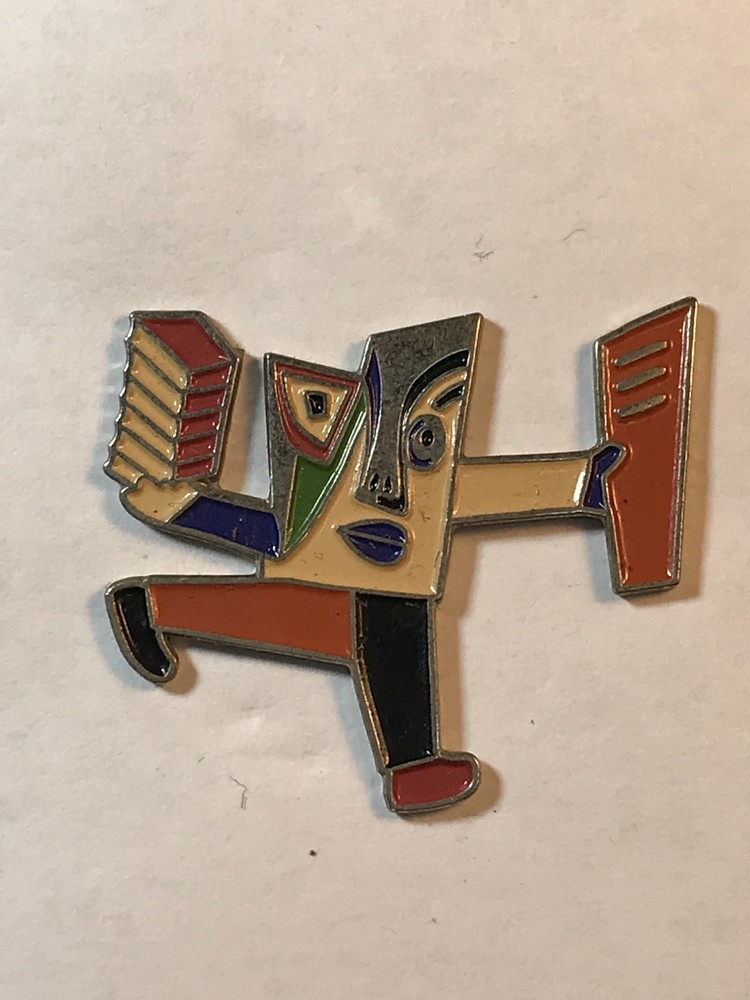 PIN ABSTRAC ART BLACK ORANGE WHITE BOOKS AND PAPERS 2
