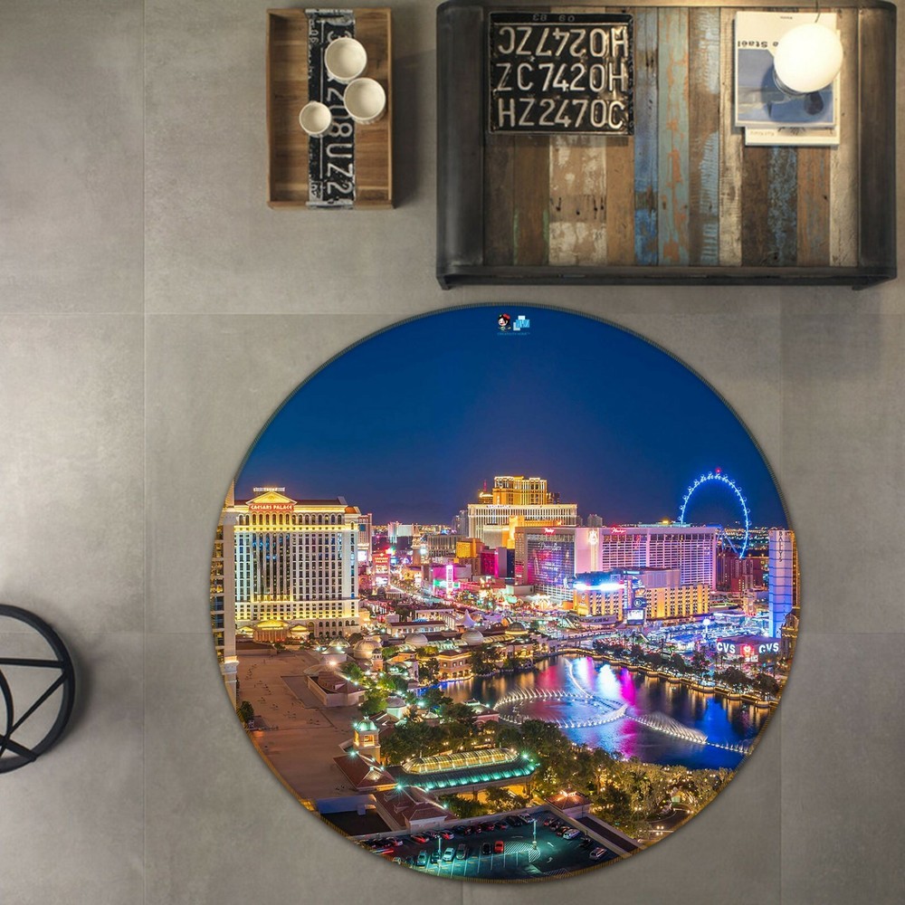 3D City Night View NAO4090 Game Rug Mat Elegant Photo Carpet Mat Fay