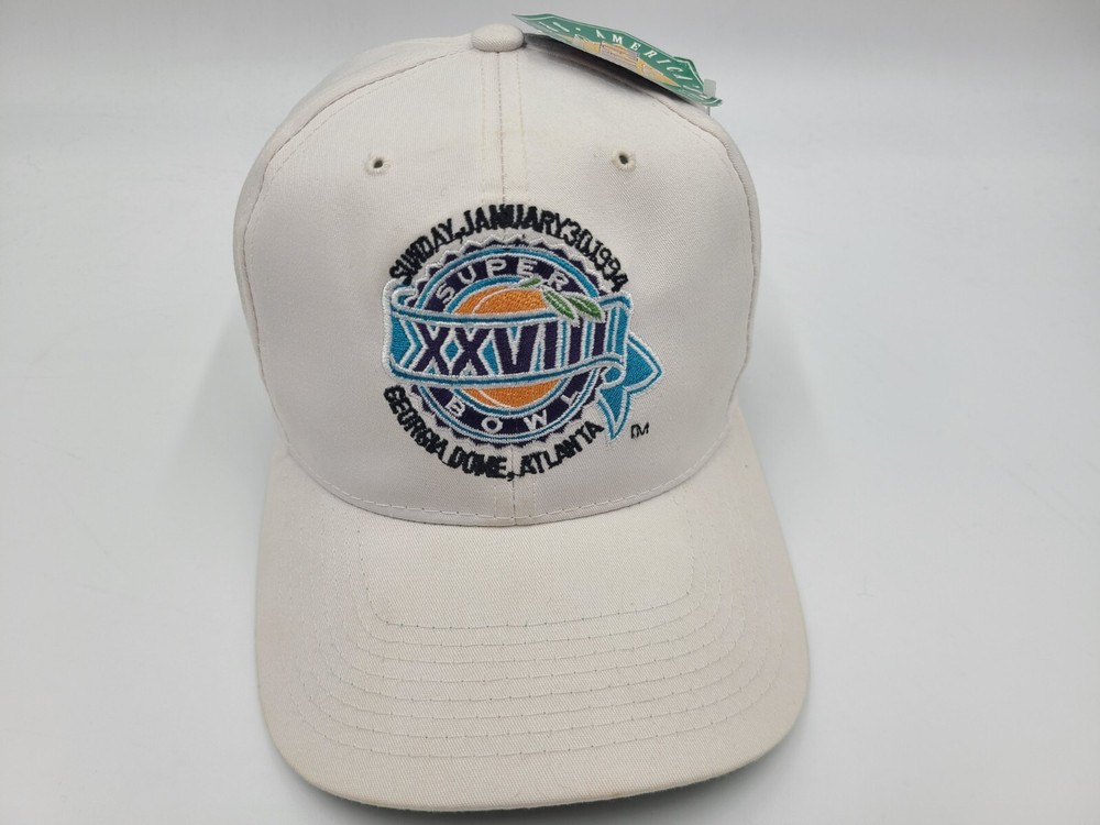 Vintage Super Bowl XXVIII White Snapback Hat by American Needle NFL Football Cap