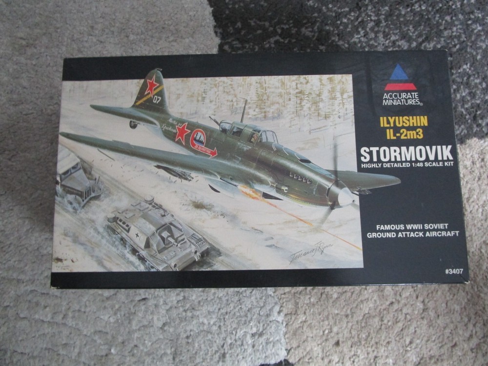 ACCURATE MINIATURES ILYUSHIN IL-2M3 STROMOVIK 1/48--NEW  #3407-image