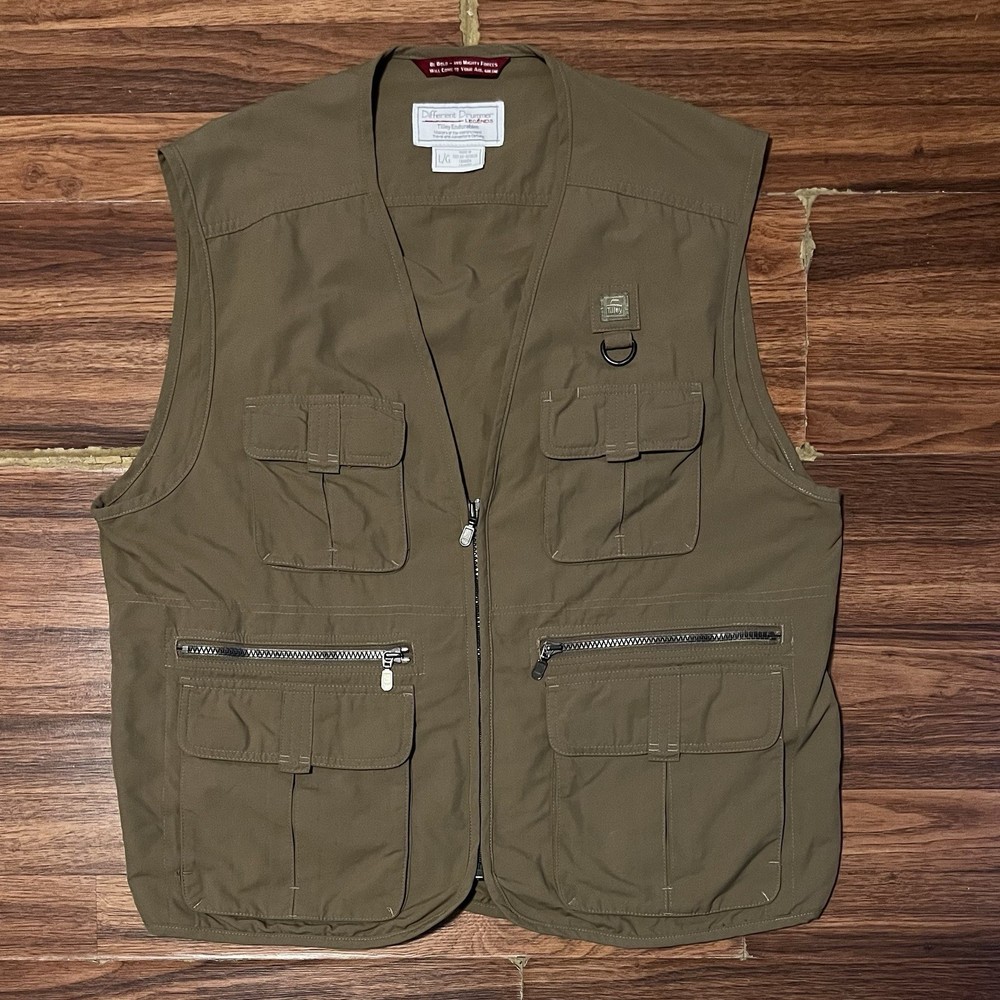Tilley Endurables Large Vest Different Drummer Travel Multi Pocket Safari Hiking