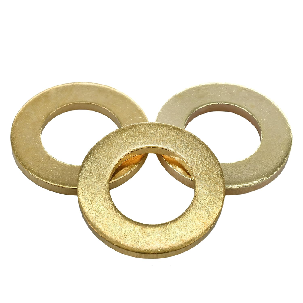 Brass Flat Washer, M6 Metric Bronze Washer for Screws Bolts, DIN 934, 6Mm ID, 12
