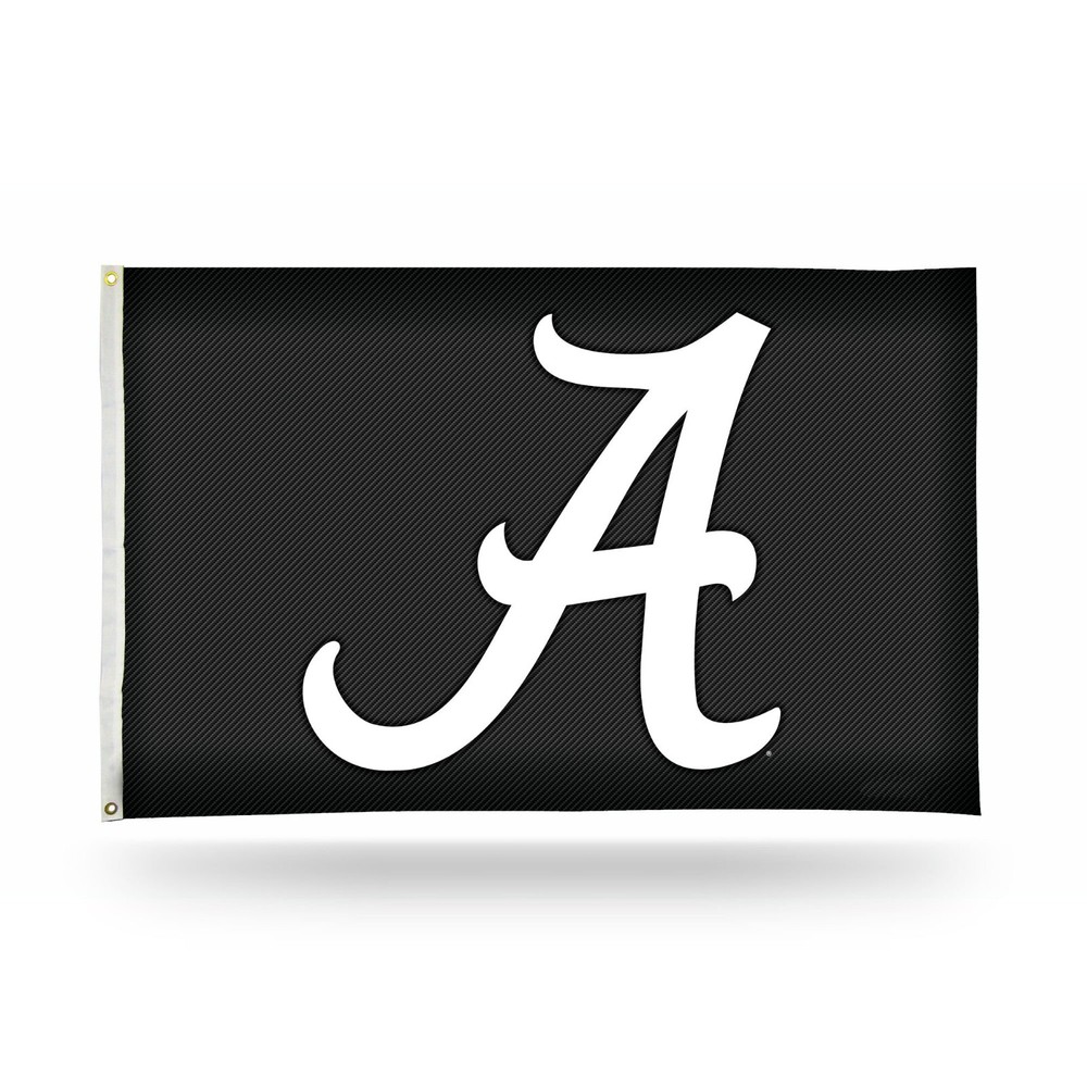 Alabama Crimson Tide Black Background Team Logo Flag 3x5 FT Banner