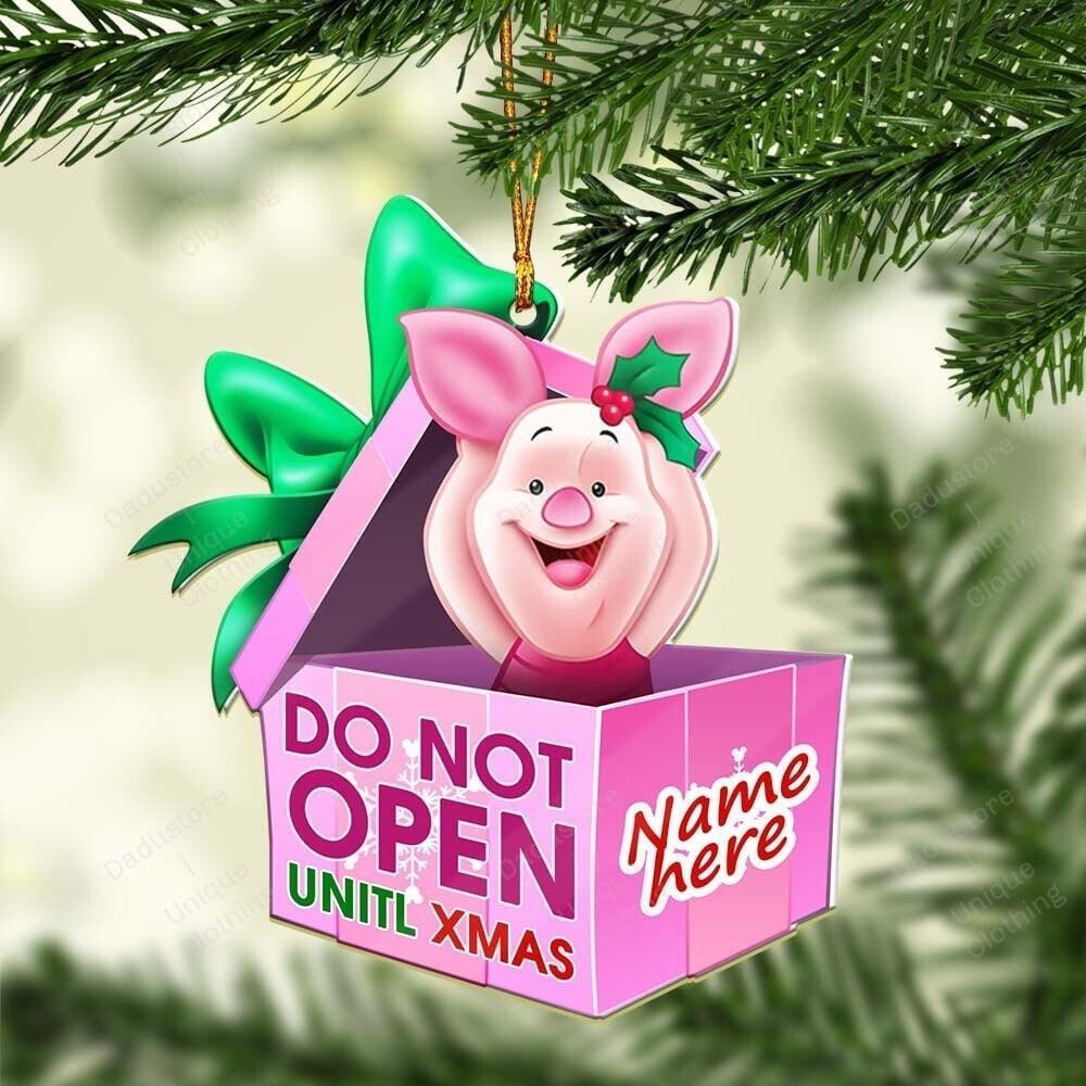 Lovely Piglet Christmas Ornament  Disney Piglet Holiday Flat Ornament Xmas Gift