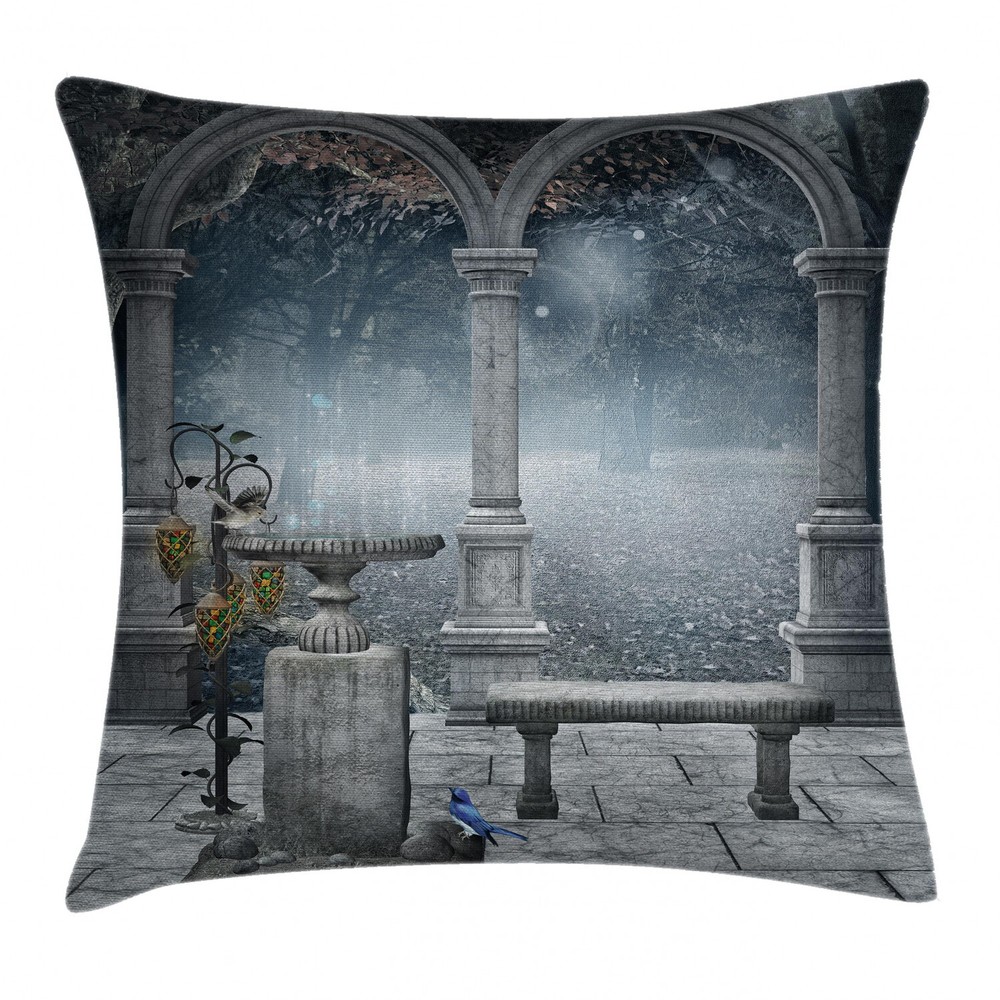 Gothic Mythic Stones 16-Inch Square Throw Pillow Cover