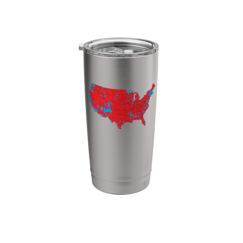 Accurate Map of 2024 Election Results Trump MAGA Stainless Steel Insulated Tu...-image