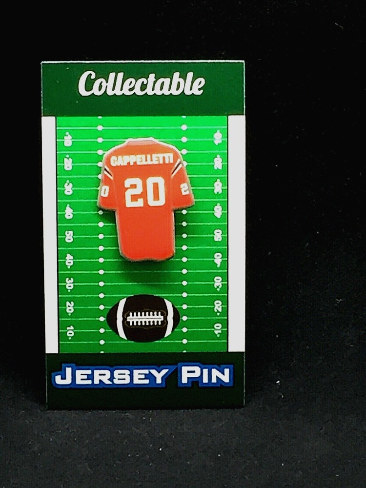 New England Patriots Gino Cappelletti Jersey Lapel Pin - Vintage NFL Collectible