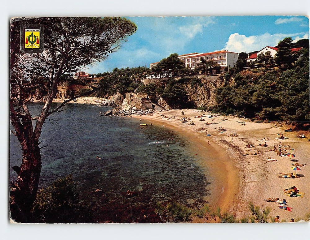 Postcard Beach Scene Comtat De Sant Jordi Costa Brava Spain