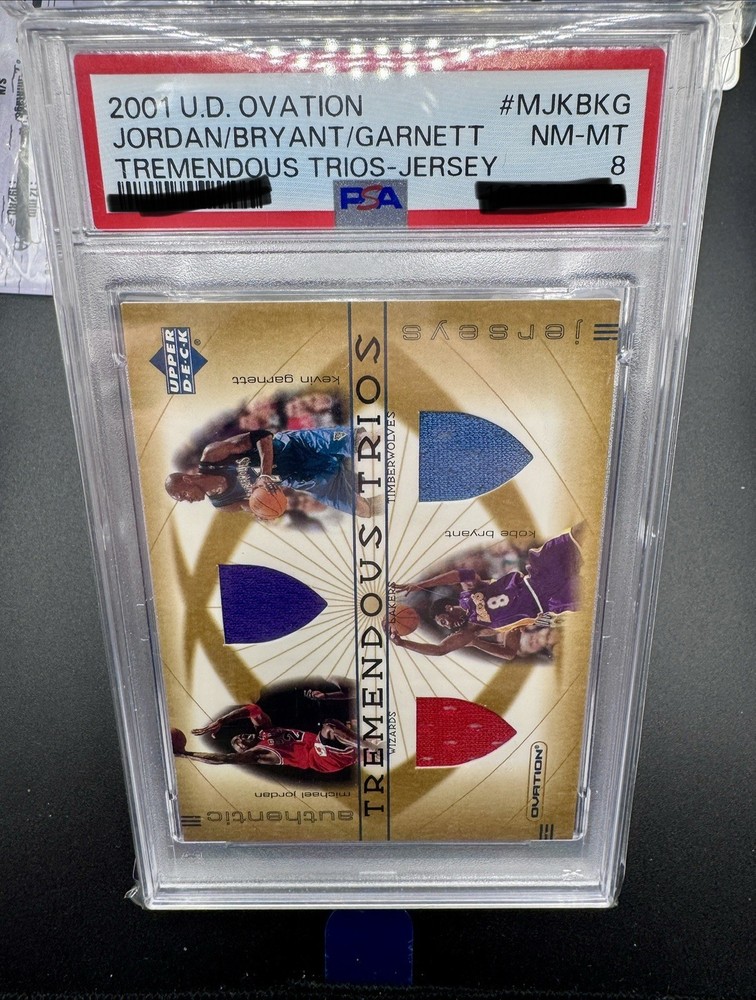 2001-02 Upper Deck Ovation Tremendous Trios Michael Jordan Kobe Bryant Garnett