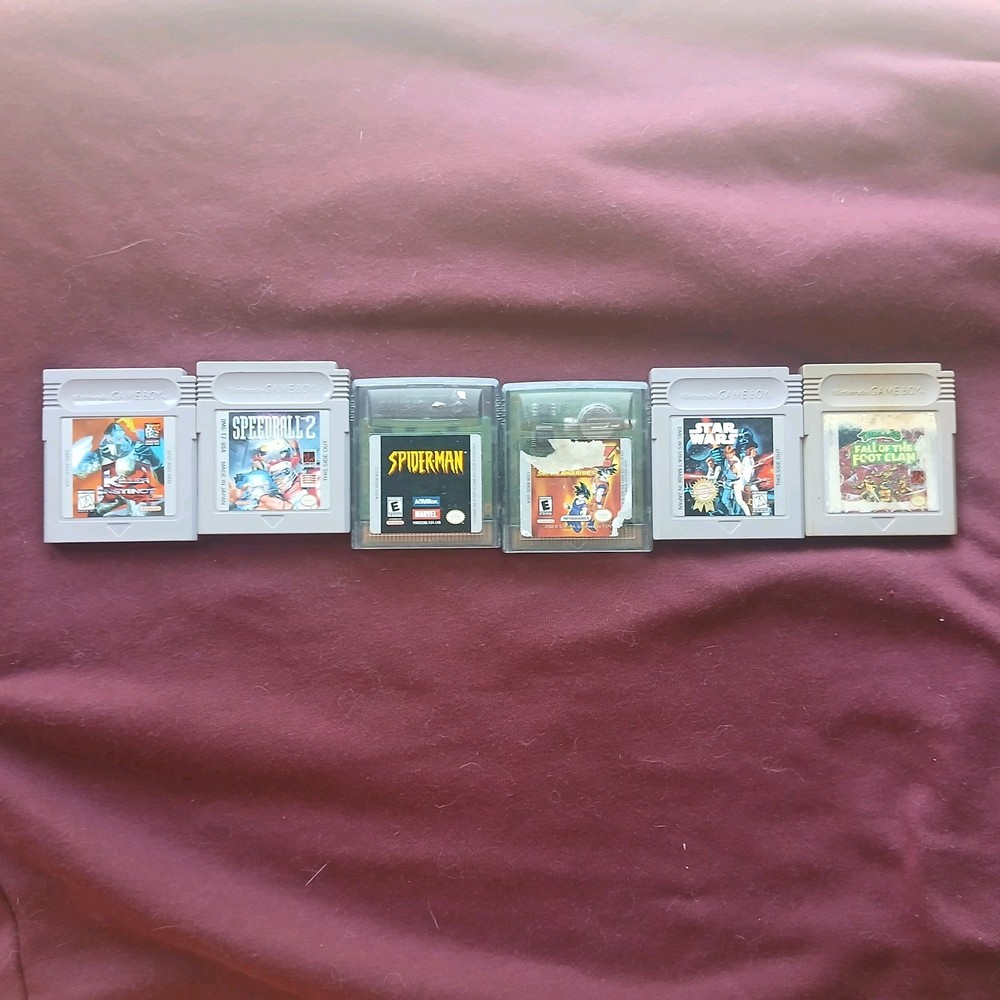 Game Boy Games Lot. Dragon Ball Z, Star Wars Spiderman And More.