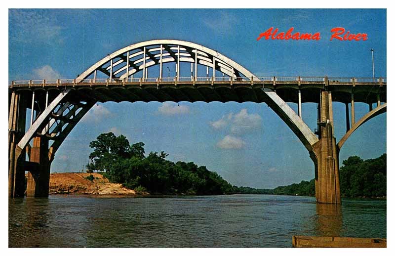 Postcard BRIDGE SCENE Selma Alabama AL m/09 AR2549