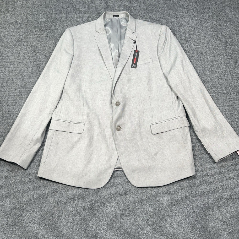 J. Ferrar Blazer Jacket Mens 48R Performance Glen Plaid Slim Fit Comfort Stretch