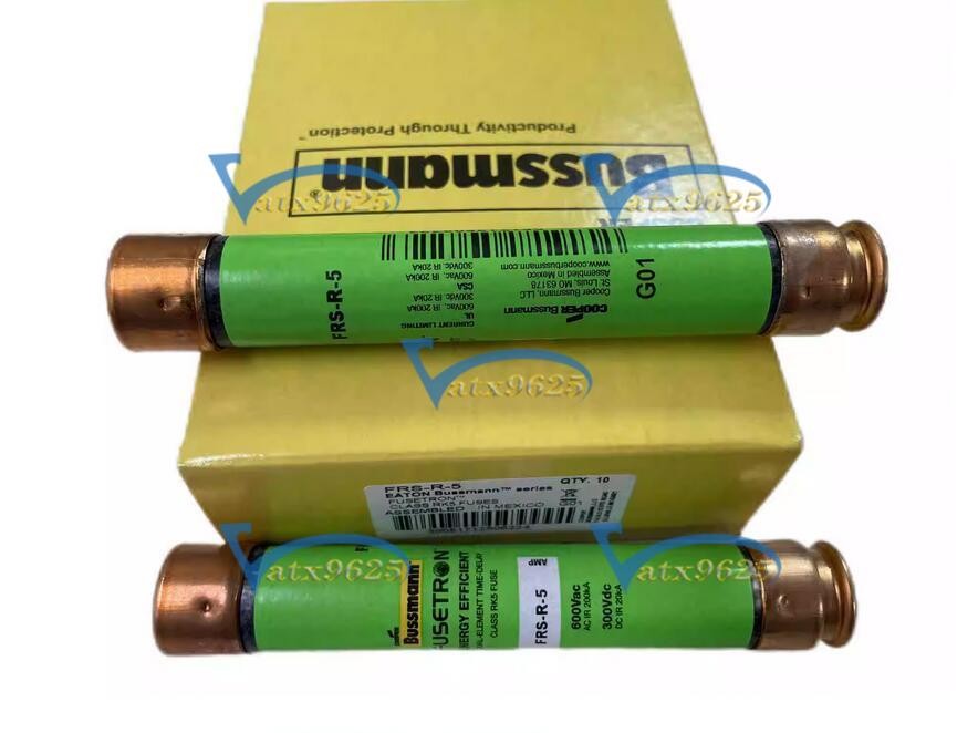 10pcs new Bussmann FRS-R-5 Fusetron Dual Element Time-Delay Fuse 600V 5 Amp