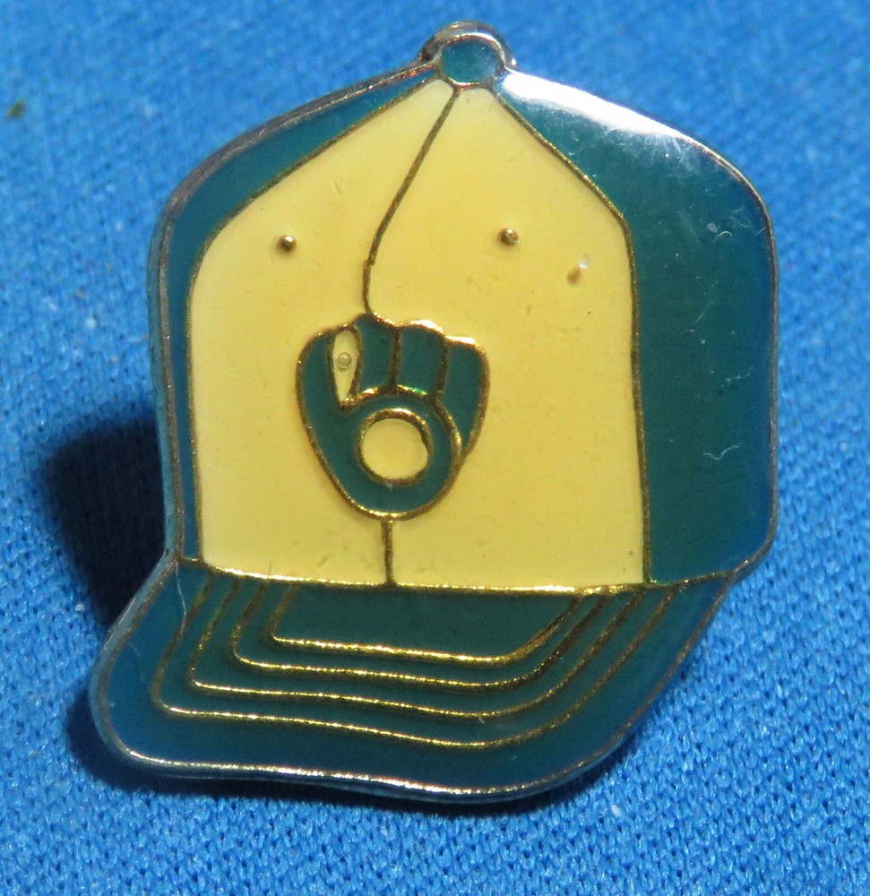 Vintage Milwaukee Brewers baseball team enamel pin