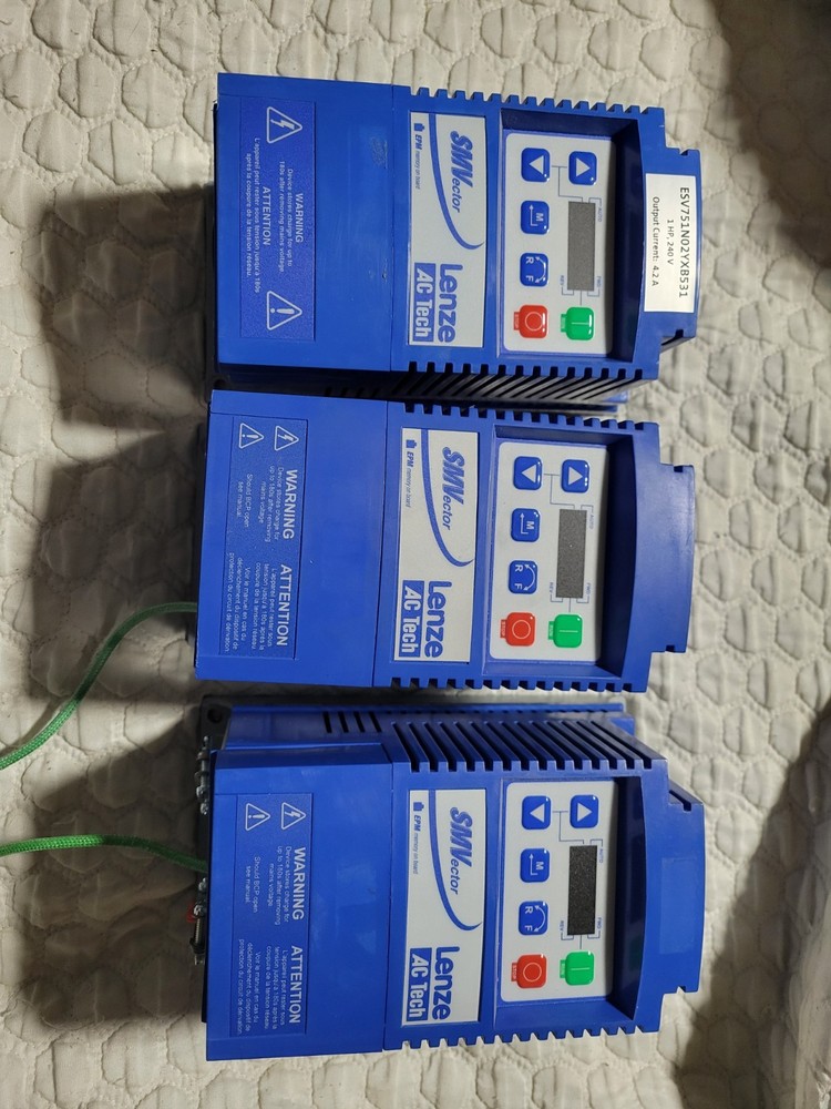3pcs Working Lenze ACTech ESV751N02YXB531 1hp Inverter Drive 208v/240v 3ph Vfd-image