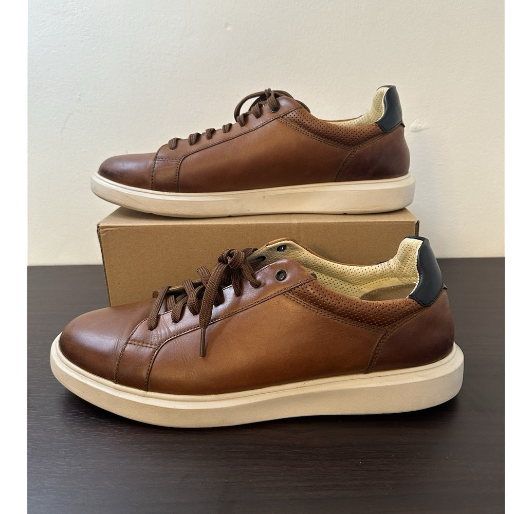 Florsheim Social Lace to Toe Brown Leather Lace Up Sneaker Size 13M Comfortech