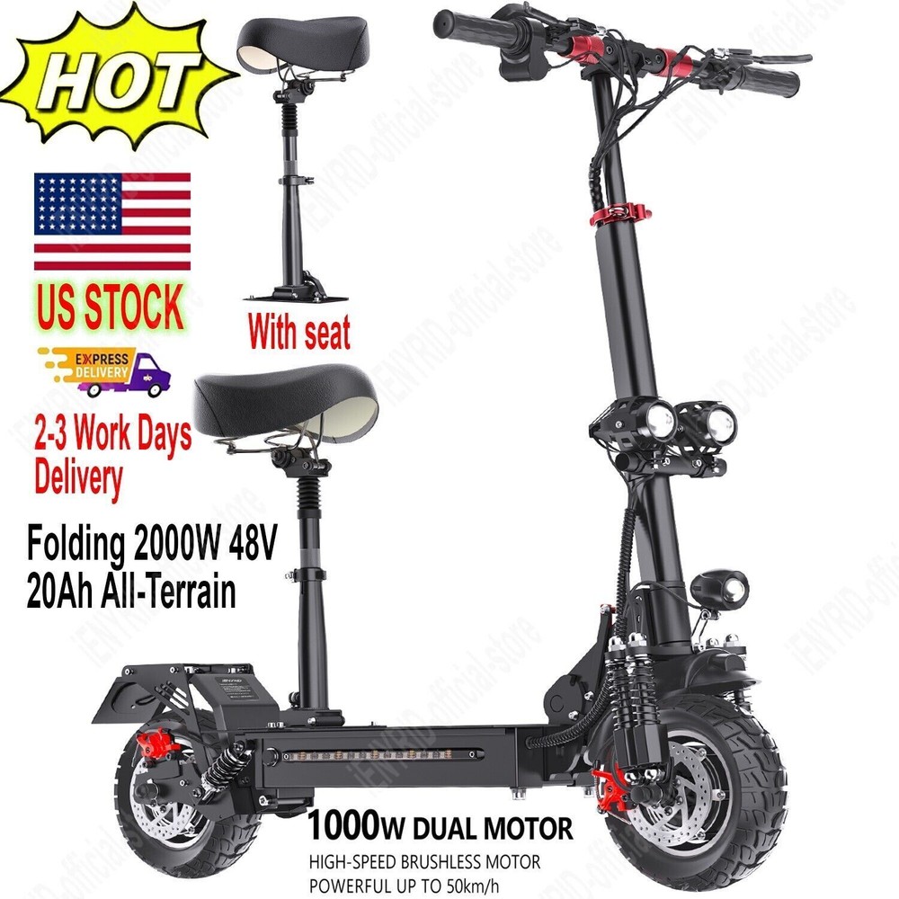 E Electric kick Scooter adult 2000W Dual Motors 20AH 31MPH Max 38mi range Max US
