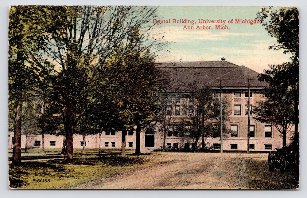 c1914~University of Michigan~Dental Building~Ann Arbor Michigan MI~U-M~Postcard