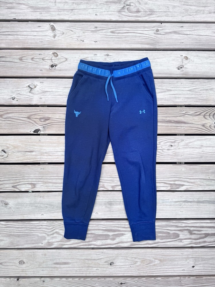Under Armour Sweatpants Mens Large Blue Project Rock Charged Fleece Joggers Gym