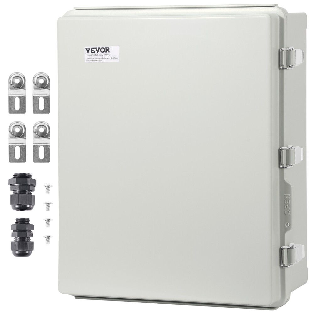 VEVOR Outdoor Junction Box 13.78x9.84x5.90 in ABS Plastic Electrical Enclosure-image