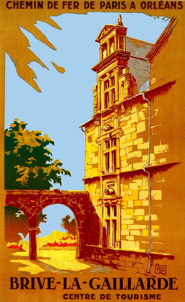 Chemin de Fer Brive la Gaillarde Decorative Poster. Fine Graphic Design. 2856